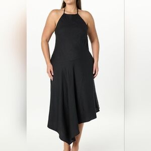 The Drop Womens Ciga Halter Linen Maxi Dress, SIZE 2X